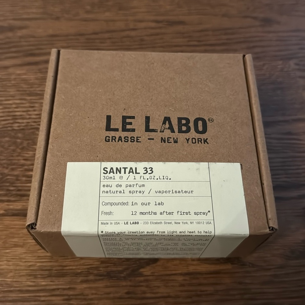 Le Labo Grasse - New York Santal 33 Empty Perfume Box